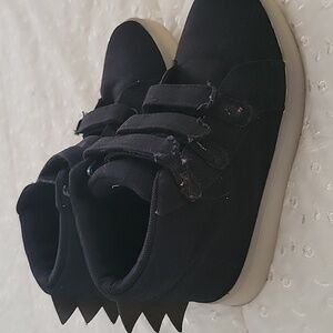 Black High-Top Sneakers with Gum Sole